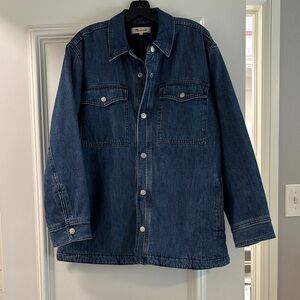 Madewell Dark Blue Denim oversized shacket shirt Jacket